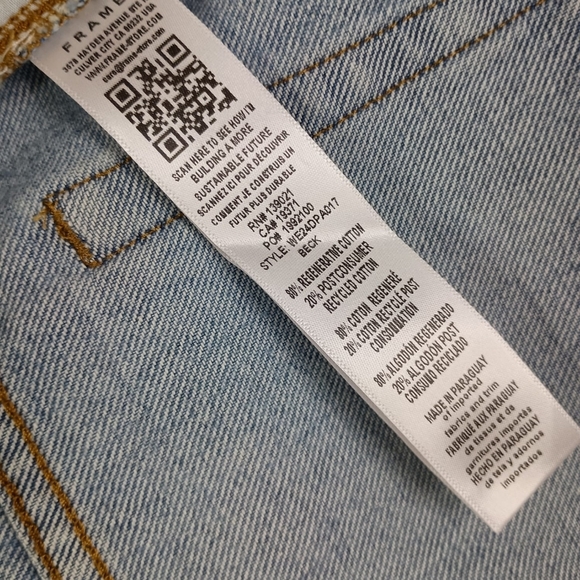 NWOT FRAME 90s Utility Loose High-Rise Straight-Leg Jeans $298 Size 23 - Picture 11 of 12